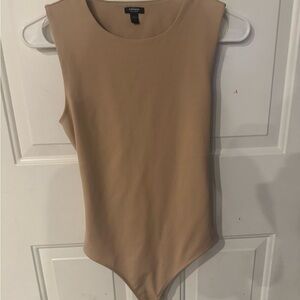 Express Beige Sleeveless Bodysuit